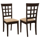 Gabriel 59" Rectangular Dining Table & Sets - Set of 2 Lattice-Back Side Chairs