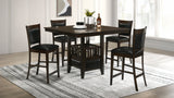 Jaden 47" Square Counter Height Dining Table & Set - 5pcs- Table + 4 Counter Chairs