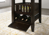 Jaden 47" Square Counter Height Dining Table & Set - Espresso with Wine Storage Base & Leatherette Chairs – view 12