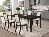 Louise Extension Leaf Dining Table & Sets - 5pcs- Table + 4 Side Chairs