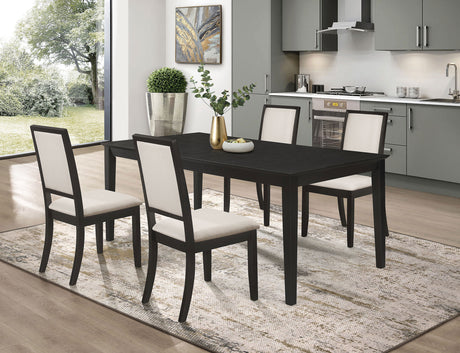 Louise Extension Leaf Dining Table & Sets - 5pcs- Table + 4 Side Chairs