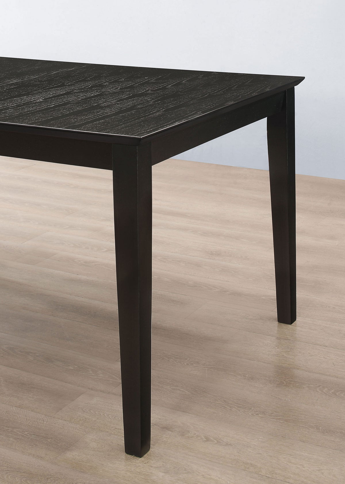 Louise Extension Leaf Dining Table & Sets - Distressed Black with Cream Chenille Side Chairs – view 16
