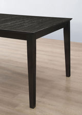 Louise Extension Leaf Dining Table & Sets - Distressed Black with Cream Chenille Side Chairs – view 16
