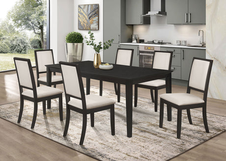 Louise Extension Leaf Dining Table & Sets - 7pcs- Table + 6 Side Chairs
