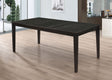 Louise Extension Leaf Dining Table & Sets - Distressed Black with Cream Chenille Side Chairs – view 1
