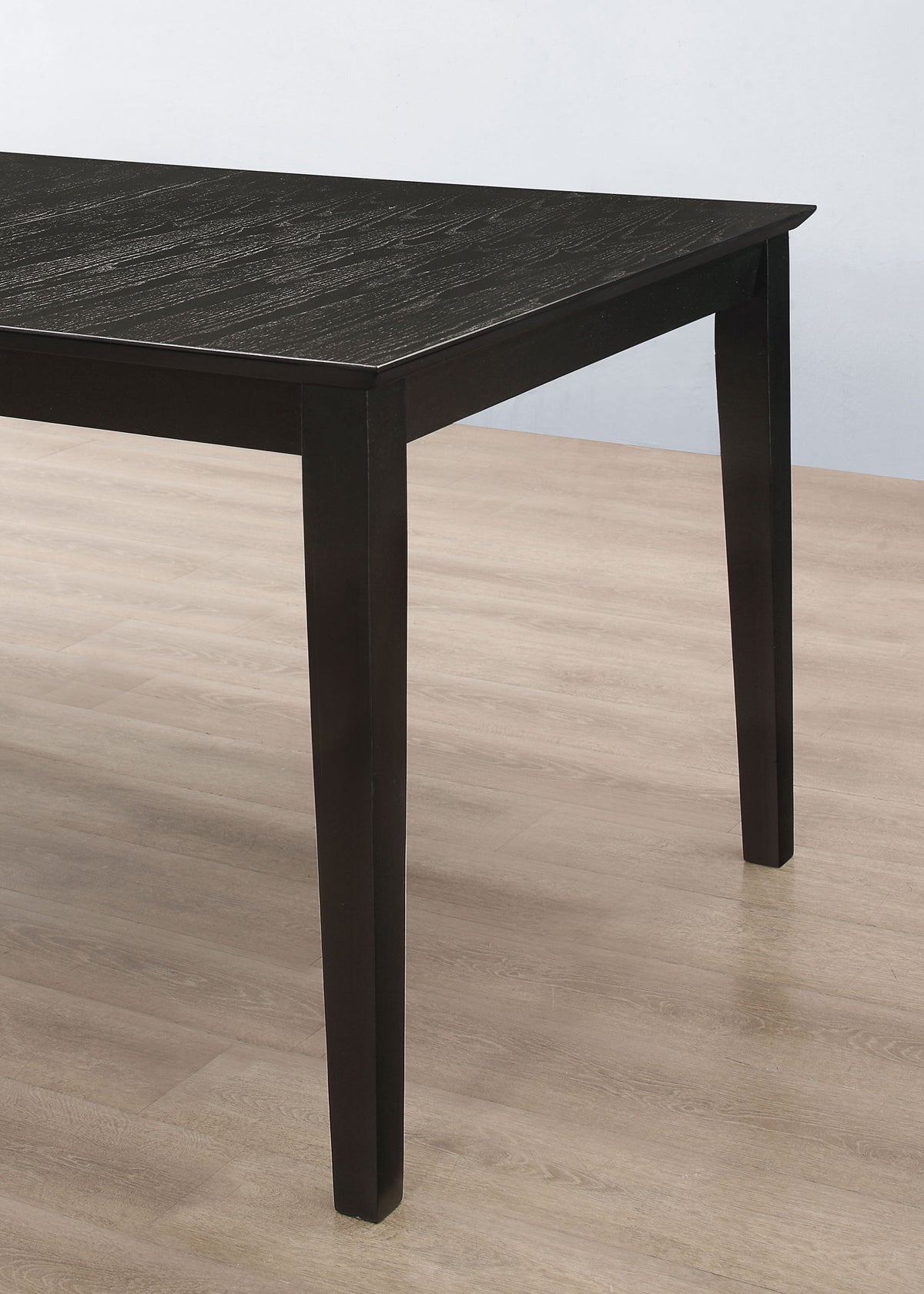 Louise Extension Leaf Dining Table & Sets - Distressed Black with Cream Chenille Side Chairs – view 7