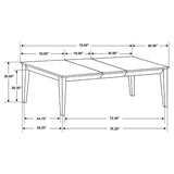 Louise Extension Leaf Dining Table & Sets - Distressed Black with Cream Chenille Side Chairs – view 9