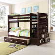 Allentown Twin over Twin Bunk Bed with Trundle & Storage Staircase