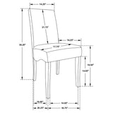 Stanton Dining Collection - 66" Black Pedestal Table, Grey Velvet Chairs & Wave-Front Sideboard – view 18