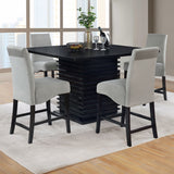 Stanton Square Counter Height Dining Table & Sets - 5pcs- Table + 4 Counter Chairs