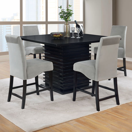 Stanton Square Counter Height Dining Table & Sets - 5pcs- Table + 4 Counter Chairs