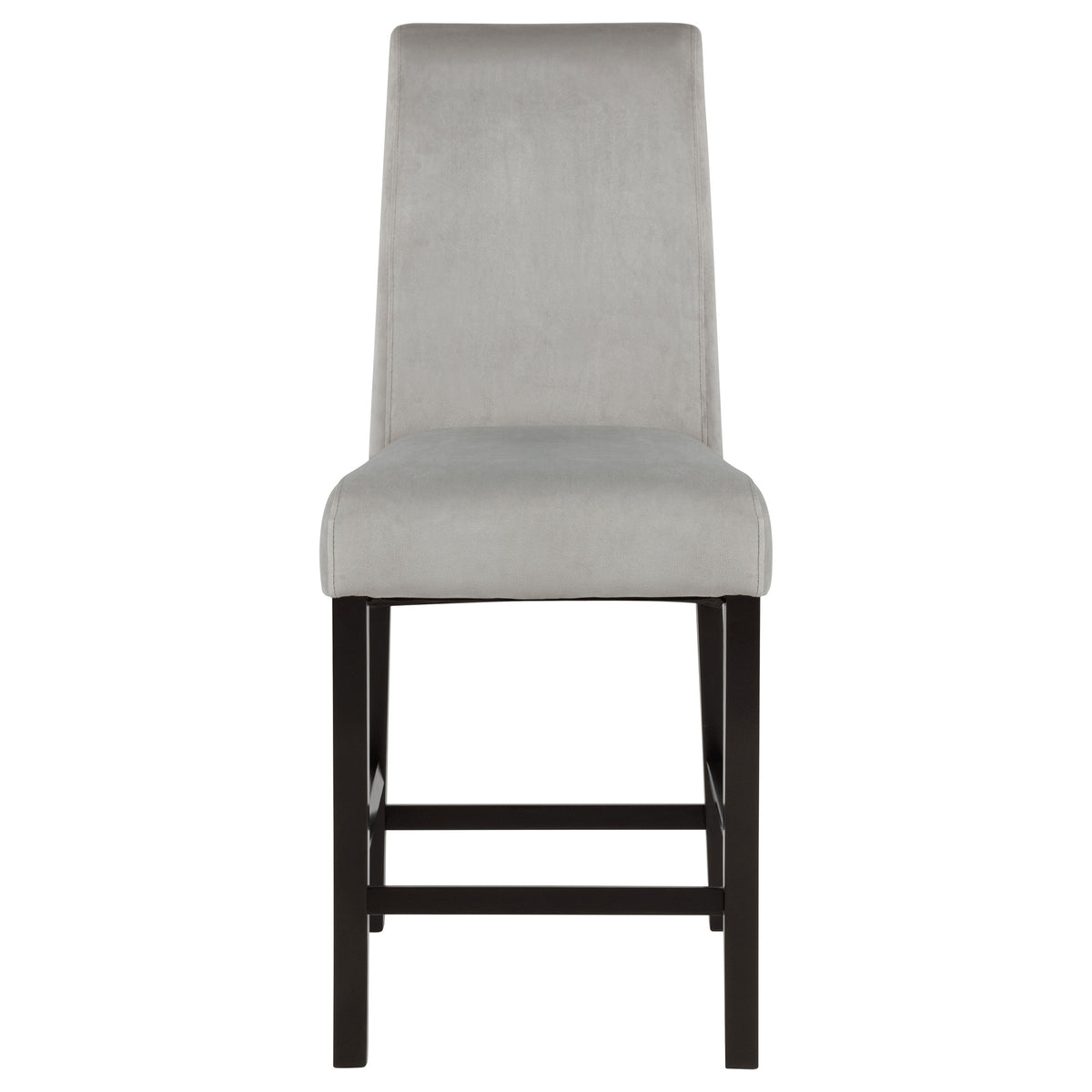 Stanton Square Counter Height Dining Table & Sets - Wave Pedestal Base in Black with Grey Velvet Chairs – view 18