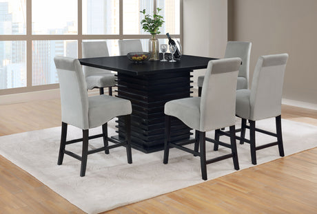 Stanton Square Counter Height Dining Table & Sets - 7pcs- Table + 6 Counter Chairs