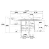 Lavon Oval Extension Dining Table & 5-Piece Set - Transitional Espresso with Storage Pedestal – view 20