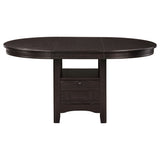Lavon Oval Extension Dining Table & 5-Piece Set - Transitional Espresso with Storage Pedestal – view 5