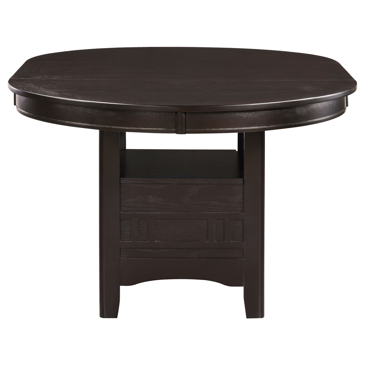 Lavon Oval Extension Dining Table & 5-Piece Set - Transitional Espresso with Storage Pedestal – view 6