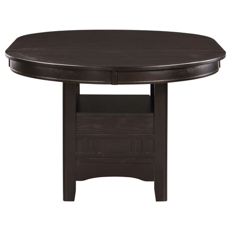 Lavon Oval Extension Dining Table & 5-Piece Set - Transitional Espresso with Storage Pedestal – view 6