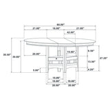 Lavon Oval Extension Dining Table & 5-Piece Set - Transitional Espresso with Storage Pedestal – view 9