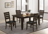 Dalila 66" Plank-Top Dining Table & Sets - 5pcs- Table + 4 Side Chairs