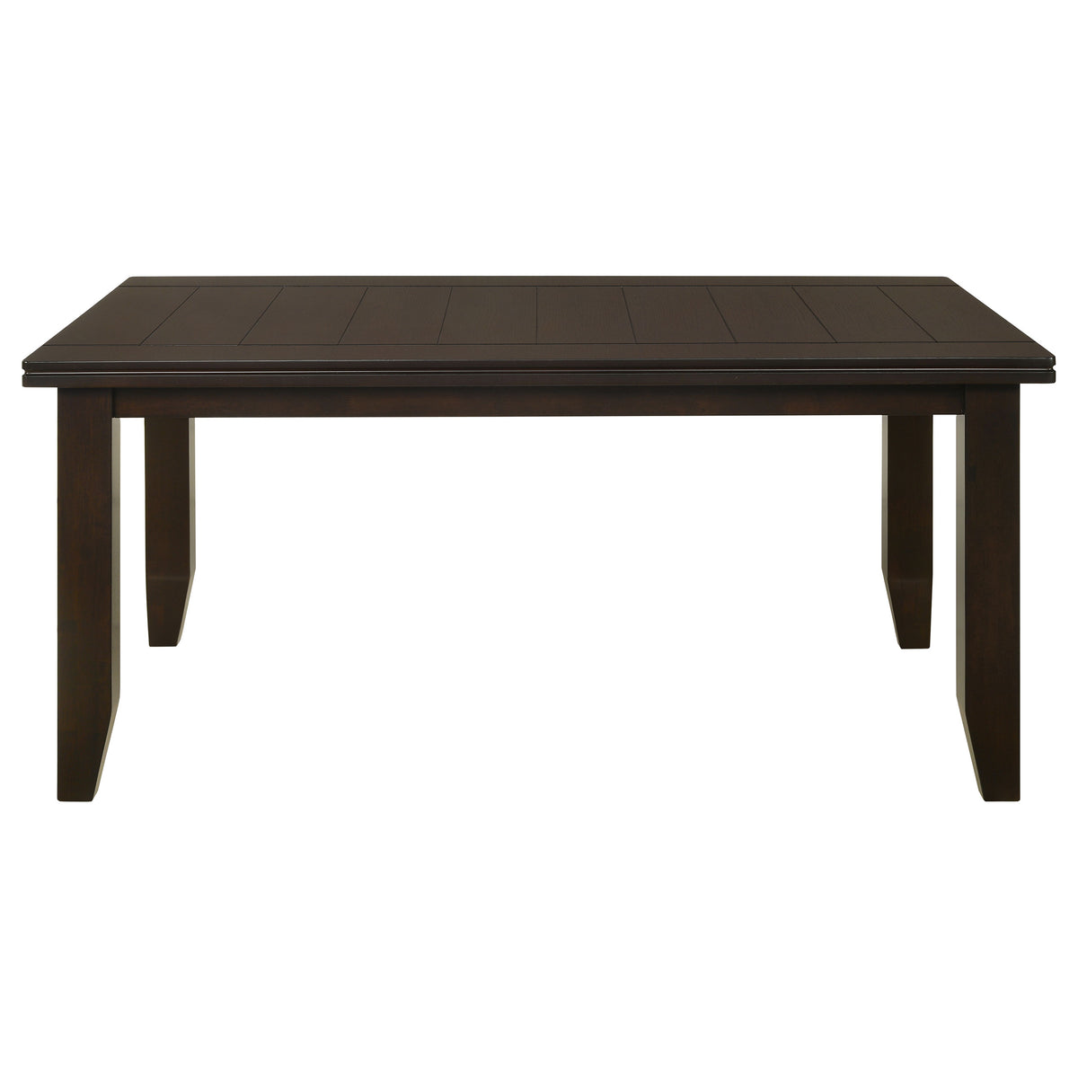 Dalila 66" Plank-Top Dining Table & Sets - Cappuccino Wood with Ladder-Back Chairs & Tufted Bench – view 18
