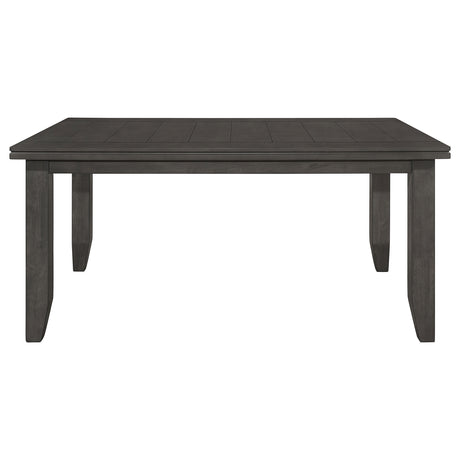Dalila Plank-Top Dining Table & Sets - 66" Table, Ladder-Back Chairs & Tufted Bench in Dark Grey – view 18
