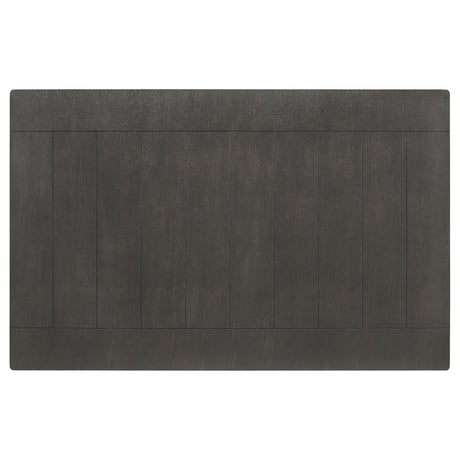 Dalila Plank-Top Dining Table & Sets - 66" Table, Ladder-Back Chairs & Tufted Bench in Dark Grey – view 20