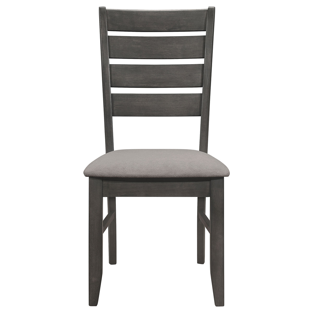 Dalila Plank-Top Dining Table & Sets - 66" Table, Ladder-Back Chairs & Tufted Bench in Dark Grey