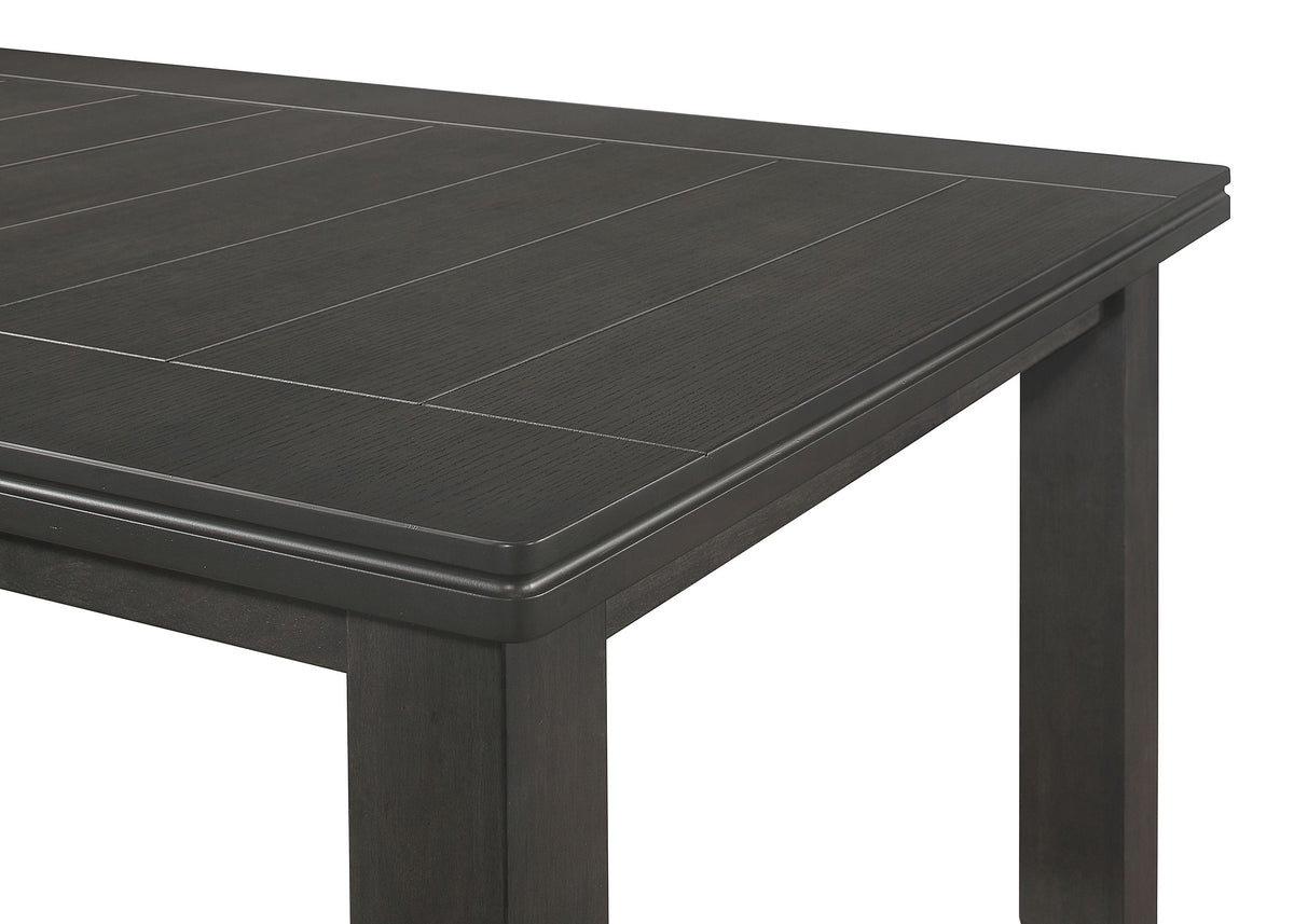 Dalila Plank-Top Dining Table & Sets - 66" Table, Ladder-Back Chairs & Tufted Bench in Dark Grey – view 12