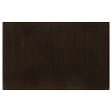 Dalila 66" Plank-Top Dining Table & Sets - Cappuccino Wood with Ladder-Back Chairs & Tufted Bench – view 12
