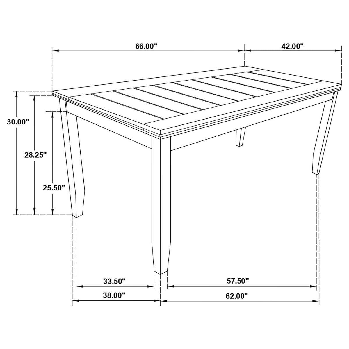 Dalila 66" Plank-Top Dining Table & Sets - Cappuccino Wood with Ladder-Back Chairs & Tufted Bench – view 14
