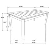 Dalila 66" Plank-Top Dining Table & Sets - Cappuccino Wood with Ladder-Back Chairs & Tufted Bench – view 14