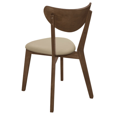 Kersey 47" Dining Table & 5-Piece Set - Mid-Century Chestnut with Tan Leatherette Side Chairs – view 20