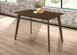Kersey 47" Dining Table & 5-Piece Set - Mid-Century Chestnut with Tan Leatherette Side Chairs – view 1