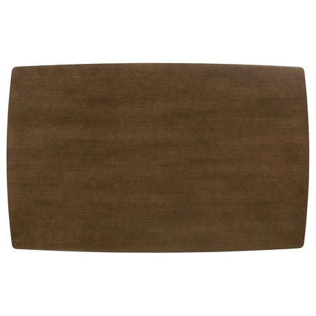 Kersey 47" Dining Table & 5-Piece Set - Mid-Century Chestnut with Tan Leatherette Side Chairs – view 7