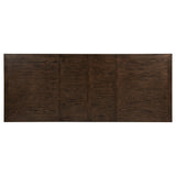 Baney Ridgewell Dining Collection - Trestle Extension or Round Pedestal Table, Tufted Wingback Chairs in Dark Oak – view 19