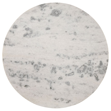 Ortega Dining Collection - 46" Round Marble Top Pedestal Table, Coffee Leatherette Chairs & Marble Top Sideboard – view 5