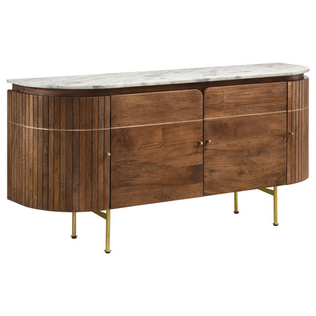 Ortega Dining Collection - 4-Door Marble Top Sideboard