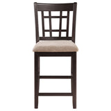 Lavon Counter Height Extension Dining Table & Set - Round-to-Oval Pedestal with Storage in Light Chestnut & Espresso – view 16