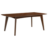 Malone 78" Dining Table & Sets - Mid-Century Modern Dark Walnut with Upholstered Z-Style Arm Chairs – view 15