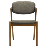 Malone 78" Dining Table & Sets - Mid-Century Modern Dark Walnut with Upholstered Z-Style Arm Chairs – view 18