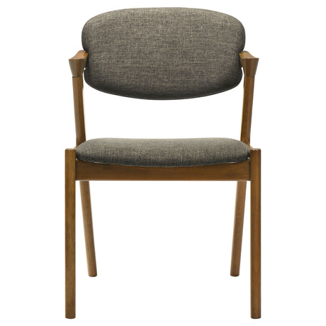 Malone 78" Dining Table & Sets - Mid-Century Modern Dark Walnut with Upholstered Z-Style Arm Chairs – view 18