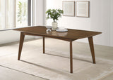 Malone 78" Dining Table & Sets - Mid-Century Modern Dark Walnut with Upholstered Z-Style Arm Chairs – view 1