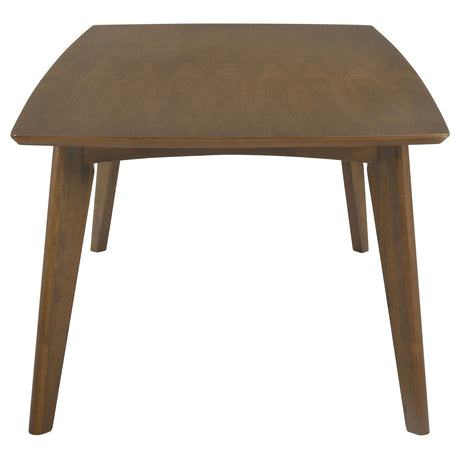 Malone 78" Dining Table & Sets - Mid-Century Modern Dark Walnut with Upholstered Z-Style Arm Chairs – view 8
