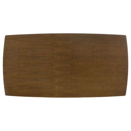 Malone 78" Dining Table & Sets - Mid-Century Modern Dark Walnut with Upholstered Z-Style Arm Chairs – view 9