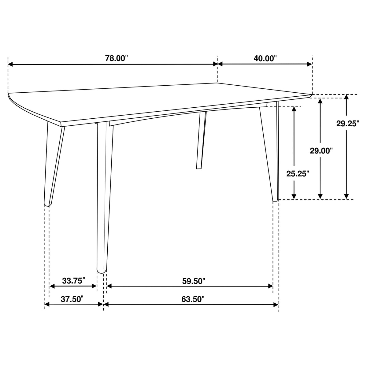 Malone 78" Dining Table & Sets - Mid-Century Modern Dark Walnut with Upholstered Z-Style Arm Chairs – view 12