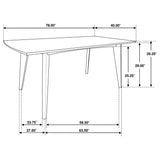 Malone 78" Dining Table & Sets - Mid-Century Modern Dark Walnut with Upholstered Z-Style Arm Chairs – view 12