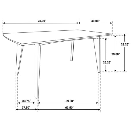 Malone 78" Dining Table & Sets - Mid-Century Modern Dark Walnut with Upholstered Z-Style Arm Chairs – view 12