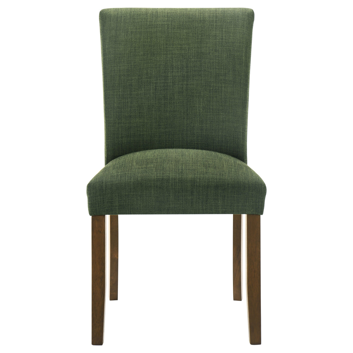 Paxton Upholstered Dining Side Chairs, Set of 2 - Green Fabric with Brown Wood Legs – view 4