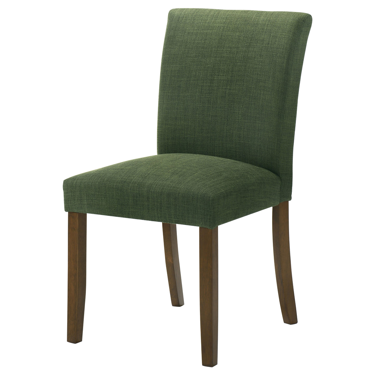 Paxton Upholstered Dining Side Chairs, Set of 2 - Green Fabric with Brown Wood Legs – view 5