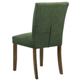 Paxton Upholstered Dining Side Chairs, Set of 2 - Green Fabric with Brown Wood Legs – view 7